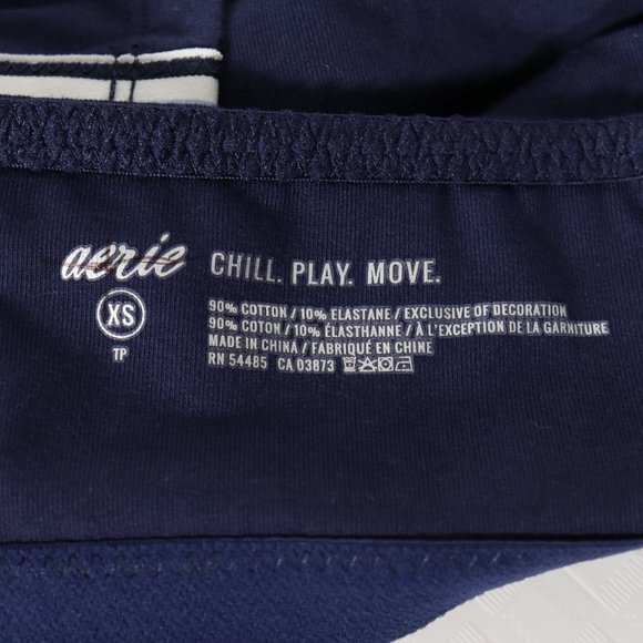 NWOT Aerie Chill Play Move Strapless Tube Top in Navy - Picture 3 of 4